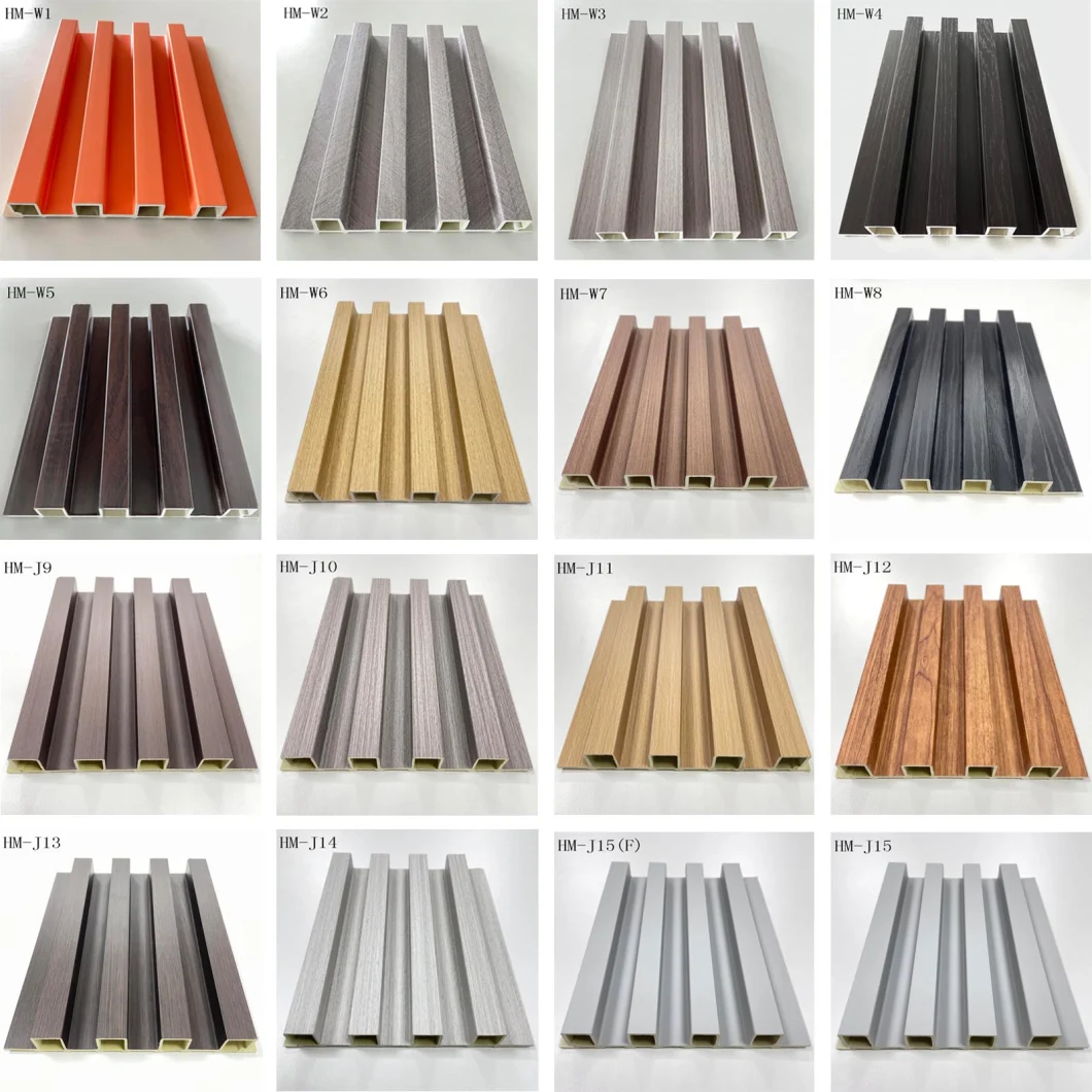 Good Price Hollow Design Indoor Interior Laminated Slat Fluted WPC Wall Panel