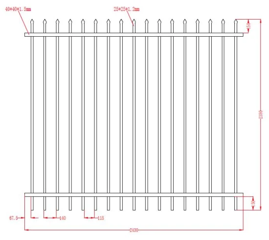  Clôture de balcon et d'escalier en aluminium enduit de poudre, main courante.  Garde-corps pour Satey et Docrative